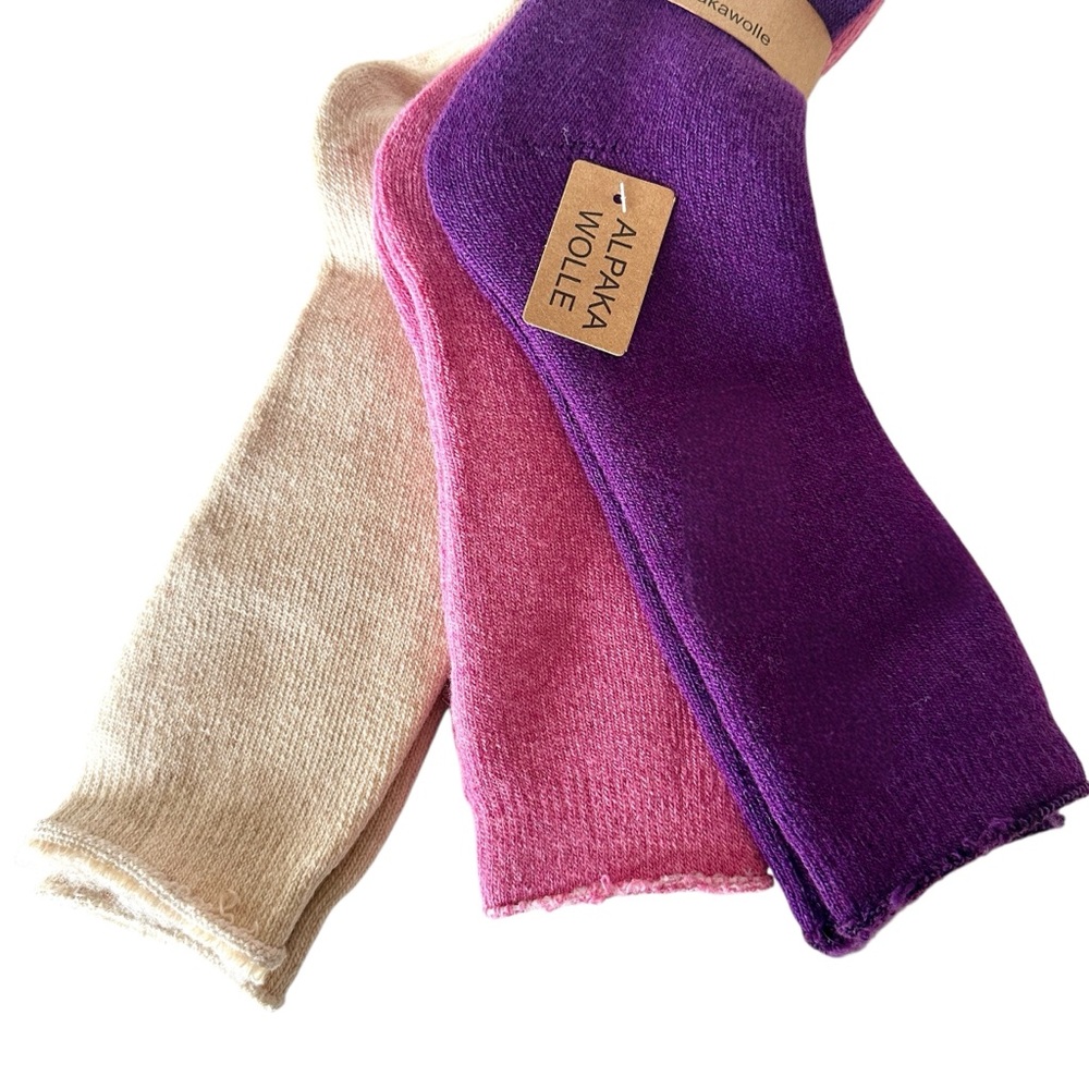 Natur Alpakawoole Traditional Norwegian Socks Set of 3 Brand New with Tags - Picture 8 of 8